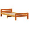 vidaXL Cadre de lit sans matelas cire marron 75x190 cm bois pin massif