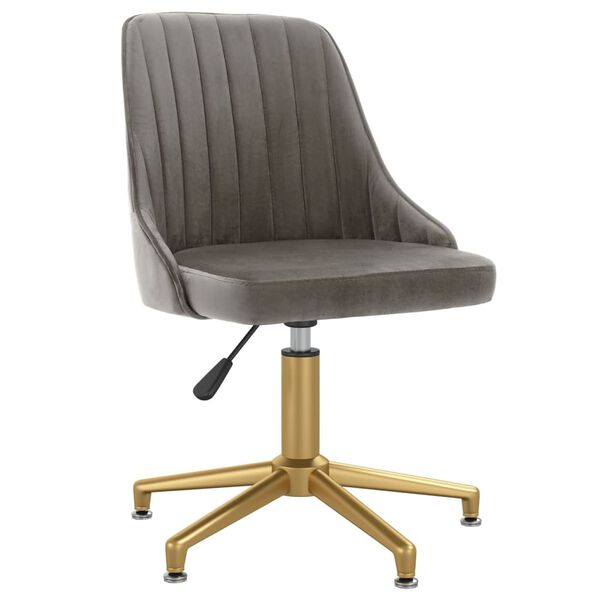 vidaXL Chaises pivotantes &agrave; manger lot de 6 gris clair velours