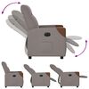 vidaXL Fauteuil inclinable électrique Taupe Tissu