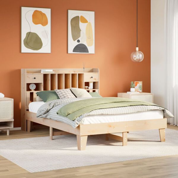vidaXL Cadre de lit sans matelas 140x190 cm bois de pin massif