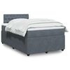 vidaXL Sommier &agrave; lattes de lit et matelas gris fonc&eacute; 120x190cm velours