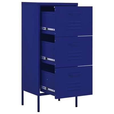 vidaXL Armoire de rangement Bleu marine 42,5x35x101,5 cm Acier