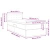 vidaXL Lit avec rangement et matelas Noir 90 x 200 cm Simili cuir