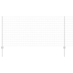 vidaXL Cl&ocirc;ture Euro avec poteau 10 x 1 m Acier galvanis&eacute; Argent&eacute;