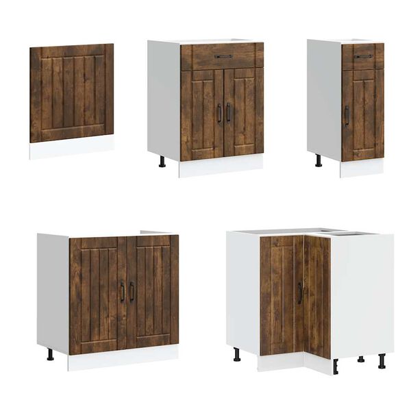 vidaXL Ensemble d'armoires de cuisine 11 pcs Lucca bois d'ing&eacute;nierie