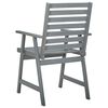 vidaXL Chaises &agrave; manger d'ext&eacute;rieur lot de 3 et coussins Acacia massif