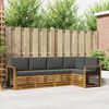 vidaXL Ensemble de canap&eacute; d'angle 5 pcs Naturel et Anthracite