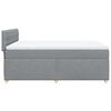 vidaXL Sommier &agrave; lattes de lit avec matelas Gris clair 140x200cm Tissu