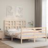 vidaXL Cadre de lit sans matelas 140x190 cm bois massif