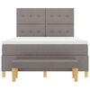 vidaXL Lit &agrave; ressorts avec matelas Taupe 140 x 190 cm tissu
