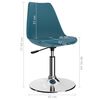 vidaXL Chaises &agrave; manger pivotantes lot de 2 turquoise similicuir