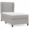 vidaXL Sommier &agrave; lattes de lit avec matelas Gris clair 100x200cm Tissu