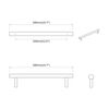 vidaXL Poign&eacute;e 2 pcs Argent&eacute; 1500 mm Acier