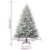 vidaXL Sapin de Noël artificiel à flocons de neige Vert 180 cm PVC/PE