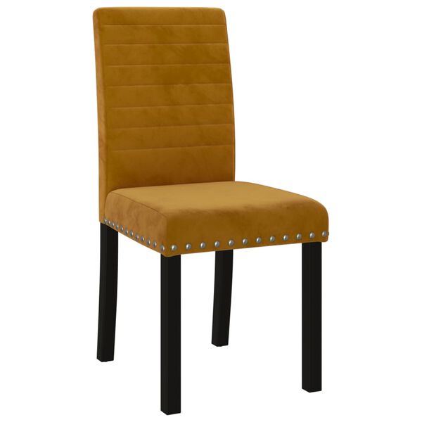 vidaXL Chaises &agrave; manger lot de 4 marron velours