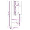 vidaXL Meuble pour machine &agrave; laver Ch&ecirc;ne sonoma 64x25,5x190 cm