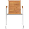 vidaXL Chaises de jardin lot de 8 Bois d'acacia et acier inoxydable