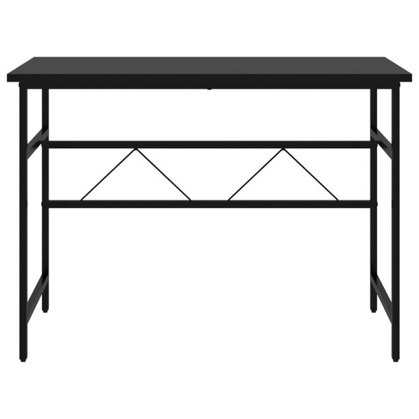 vidaXL Bureau d'ordinateur Noir 105x55x72 cm MDF et m&eacute;tal