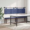 vidaXL T&ecirc;te de lit suspendue Bleu police 210 x 55 x 5 cm Velours