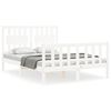 vidaXL Cadre de lit sans matelas blanc 140x200 cm bois de pin massif