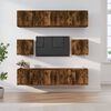 vidaXL Ensemble de meubles TV 8 pcs Ch&ecirc;ne fum&eacute; Bois d'ing&eacute;nierie