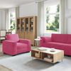 vidaXL Ensemble de canap&eacute;s 3 pcs avec coussins Rouge bordeaux Velours