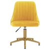 vidaXL Chaises pivotantes &agrave; manger lot de 2 Jaune Velours