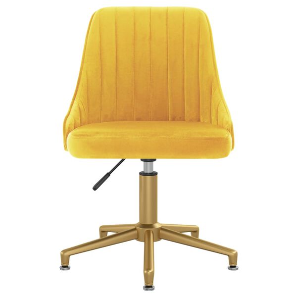 vidaXL Chaises pivotantes &agrave; manger lot de 2 Jaune Velours