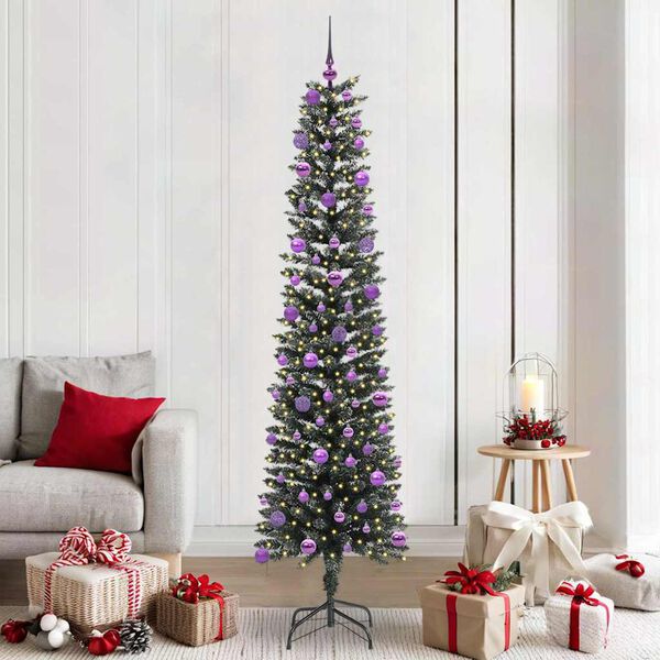 vidaXL Sapin de No&euml;l artificiel Vert 210 cm PVC, plastique et acier