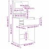 vidaXL Tables de maquillage pour chambre Noir 80 x 39,6 x 135 cm