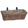 vidaXL Panier &agrave; jardini&egrave;re suspendu 2 pcs Marron 48 x 22 x 15 cm