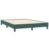 vidaXL Sommier &agrave; lattes de lit et matelas et LED vert fonc&eacute; 140x210cm velours