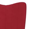 vidaXL Chaise de relaxation Rouge bordeaux Velours