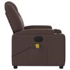 vidaXL Fauteuil de massage inclinable &eacute;lectrique Marron fonc&eacute; Tissu