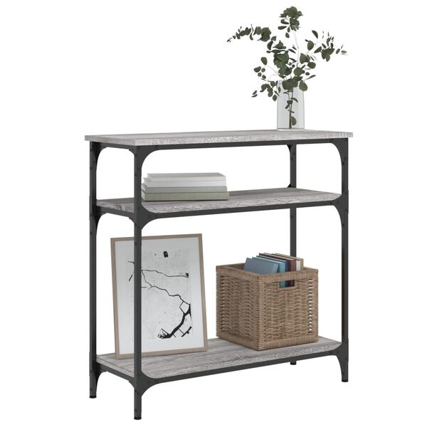 vidaXL Table console sonoma gris 75x29x75 cm bois d'ing&eacute;nierie