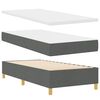 vidaXL Lit &agrave; ressorts avec matelas Gris 90 x 200 cm tissu