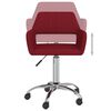 vidaXL Chaises pivotantes &agrave; manger lot de 6 rouge bordeaux tissu