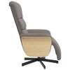 vidaXL Fauteuil inclinable avec repose-pieds taupe tissu