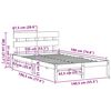 vidaXL Cadre de lit Blanc 135 x 190 cm Bois de pin massif