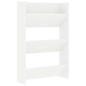 vidaXL Armoire &agrave; chaussures murale Blanc 60x18x90 cm Agglom&eacute;r&eacute;