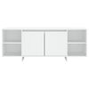 vidaXL Meuble TV blanc 130x35x50 cm bois d'ing&eacute;nierie
