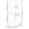 vidaXL Buffet haut Ch&ecirc;ne sonoma 69,5x34x180 cm Bois d'ing&eacute;nierie