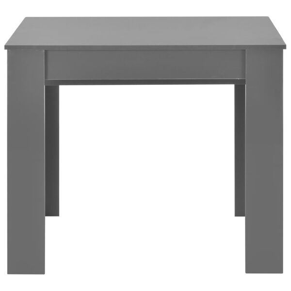 vidaXL Table à manger extensible Gris brillant 175x90x75 cm