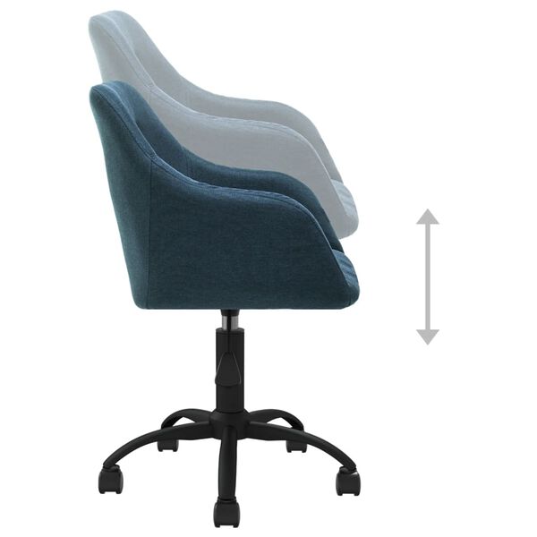 vidaXL Chaises pivotantes &agrave; manger lot de 4 bleu tissu