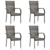 vidaXL Ensemble &agrave; manger de jardin 5 pcs Gris