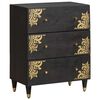 vidaXL Buffet 2 pcs Noir 60 x 33 x 75 cm Bois de mangue massif