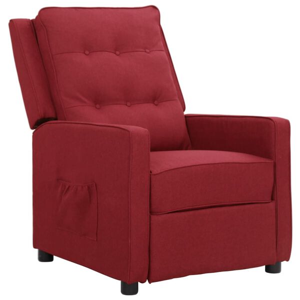 vidaXL Fauteuil inclinable Rouge bordeaux Tissu