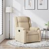vidaXL Fauteuil inclinable Cr&egrave;me Tissu