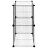 vidaXL Cage animaux de compagnie à 8 panneaux Noir 35x35 cm Acier