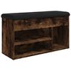 vidaXL Banc &agrave; chaussures ch&ecirc;ne fum&eacute; 82x32x45,5 cm bois d'ing&eacute;nierie